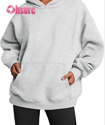 Pullover deportivo femenino de gran tamaño con capucha camiseta de invierno casual en tamaño adicional para ropa deportiva para correr