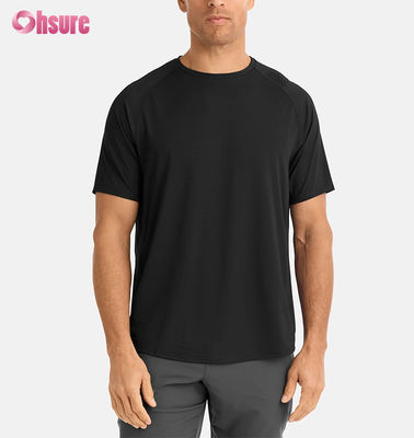 Camiseta de gimnasio personalizada para hombre, de secado rápido, camiseta de entrenamiento, transpirable, manga raglán, ligera, poliéster y spandex - Tejido de 300 g/m²