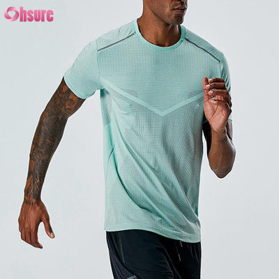 T-shirt profesional de deportes masculinos de alta calidad de verano con capacidad para respirar de fitness de vestir logotipo personalizado de poliéster seco rápido Tops deportivos