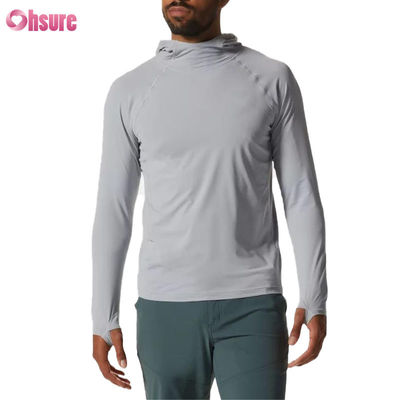 Camiseta deportiva de manga larga para hombres gimnasio corriendo Top de absorción de sudor ajustado