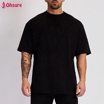 Camiseta para hombre en blanco de gran tamaño con impresión de marca OEM personalizada al por mayor, camiseta de running, ropa de gimnasio, camiseta deportiva para hombre