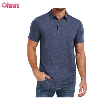 45% de bambú 46% de poliéster 9% de espandéx desodorante antibacteriano Tejido secado rápido personalizar impresa manga larga o corta camiseta de polo