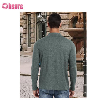 45% de bambú 46% de poliéster 9% de espandéx desodorante antibacteriano Tejido secado rápido personalizar impresa manga larga o corta camiseta de polo