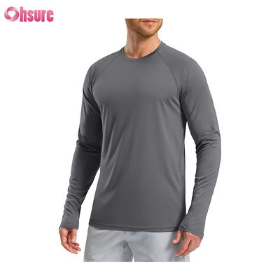 Tejido de algodón de poliéster de nylon espandéx personalizado Personalizar Impresos para hombres Comodidad Camisetas deportivas suaves Camisetas de gran tamaño en blanco