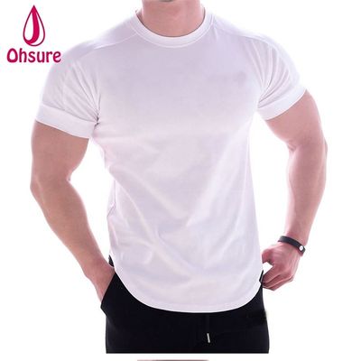 Impresión casual patrón de tejido de punto de apoyo muscular de ejercicio ropa para hombres de bambú Tejido de boxeo Impresión de camisetas