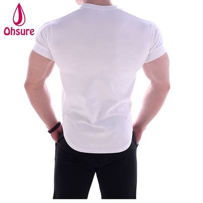 Impresión casual patrón de tejido de punto de apoyo muscular de ejercicio ropa para hombres de bambú Tejido de boxeo Impresión de camisetas