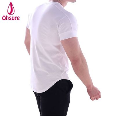 Impresión casual patrón de tejido de punto de apoyo muscular de ejercicio ropa para hombres de bambú Tejido de boxeo Impresión de camisetas