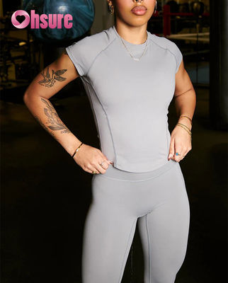 Calzoncillos de alta calidad para mujeres Manga con capucha Gimnasio T-Shirt de punto transpirable Camisa de cultivo Diseño de manga Ecológico XS XXS Disponible