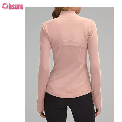 Logotipo personalizado Nueva moda Color sólido Bolsillo Sudadera con capucha con cremallera Ocio Deportes Fitness Sudadera OEM Alta calidad para mujeres
