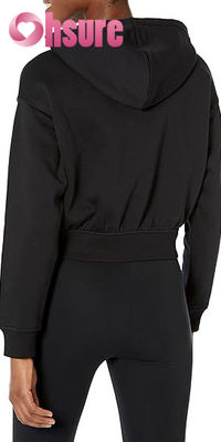 Top deportivo de mujer holgado 100% algodón, sudadera de cuello redondo, patrón personalizado, antiarrugas, ecológico, frontal