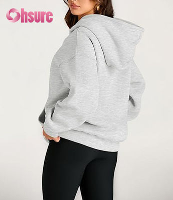 Pullover deportivo femenino de gran tamaño con capucha camiseta de invierno casual en tamaño adicional para ropa deportiva para correr