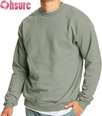 Sudadera básica de cuello redondo para hombre | Forro polar liso | Logotipo personalizado OEM