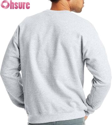 Sudadera básica de cuello redondo para hombre | Forro polar liso | Logotipo personalizado OEM