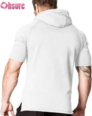 Sudadera con capucha de manga corta para hombre Camiseta con capucha informal Fabricante OEM ODM