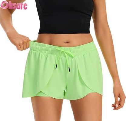 Calzoncillos de gimnasia de atletismo de mujer con falda de salto 2 en 1 calzoncillos de correr con bolsillo cintura alta ropa deportiva para entrenamiento de yoga