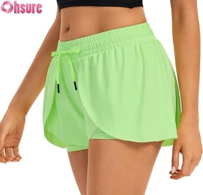 Calzoncillos de gimnasia de atletismo de mujer con falda de salto 2 en 1 calzoncillos de correr con bolsillo cintura alta ropa deportiva para entrenamiento de yoga