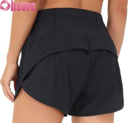 Pantalones cortos de gimnasia de cintura alta para mujer, de secado rápido, transpirables, cortos para yoga, correr, fitness - Ropa deportiva OEM