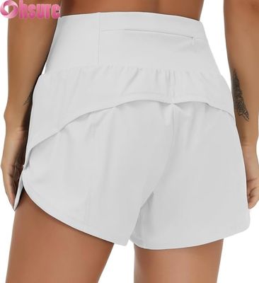 Pantalones cortos de gimnasia de cintura alta para mujer, de secado rápido, transpirables, cortos para yoga, correr, fitness - Ropa deportiva OEM