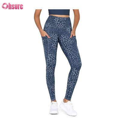 EL PUEBLO DE GYM Pantalones de yoga de cintura alta gruesa con bolsillos, ejercicio para controlar la barriga Calcetines de yoga para mujeres