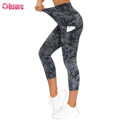 Pantalones de yoga para mujer, cintura alta, con bolsillo, control de abdomen, mallas de gimnasio