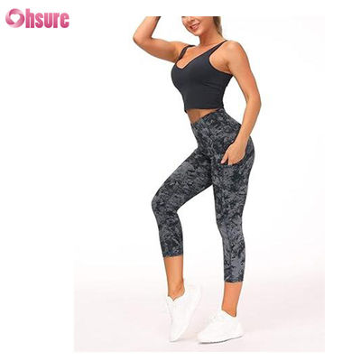 Pantalones de yoga para mujer, cintura alta, con bolsillo, control de abdomen, mallas de gimnasio