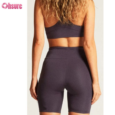 Nuevo estilo ropa activa personalizada de alta calidad para yoga ropa deportiva al aire libre pantalones cortos logotipo personalizado acondicionamiento físico sexys Cross Back sujetador de yoga