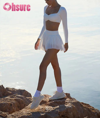 Leggings de gimnasia acampanados de cintura alta para mujer, sujetador de yoga con patrón sólido, cintura elástica, conjuntos deportivos de moda para chicas jóvenes