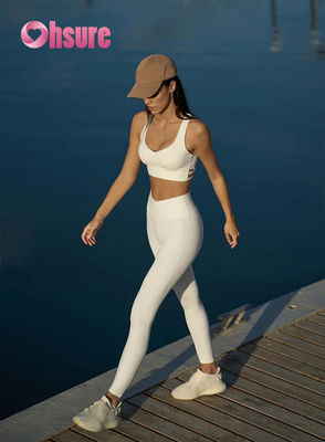 Mallas de gimnasia acampanadas de cintura alta, pantalones de yoga con estampado liso y cintura cruzada para mujer, mallas deportivas para chicas jóvenes a la moda