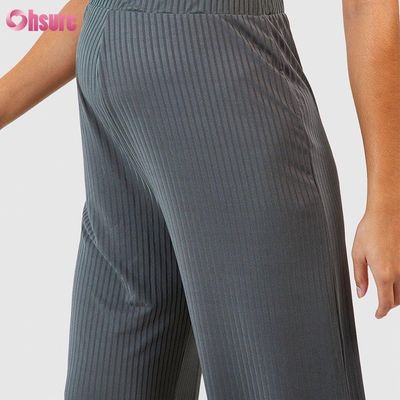 Pantalones de pista Tejido de gimnasio Ropa recta Calzoncillos de jogging mujer recta embarazada Jogging Calzoncillos de sudor Tejido Casual