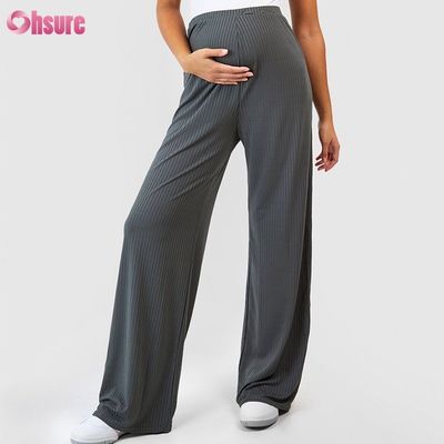 Pantalones de pista Tejido de gimnasio Ropa recta Calzoncillos de jogging mujer recta embarazada Jogging Calzoncillos de sudor Tejido Casual