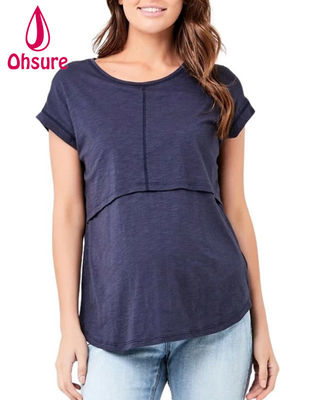 Camiseta de lactancia de bambú ecológica y sostenible para embarazo