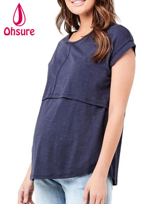 Camiseta de lactancia de bambú ecológica y sostenible para embarazo