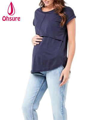 Camiseta de lactancia de bambú ecológica y sostenible para embarazo