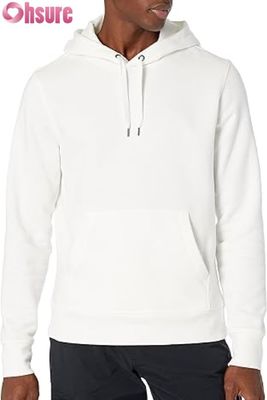 Pullover de manga larga de color sólido para hombres con sudadera deportiva de bolsillo personalizada