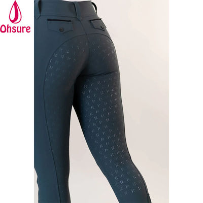 Mallas de equitación con logotipo de silicona personalizado, asiento completo, para montar a caballo, leggings deportivos para mujer, pantalones de montar