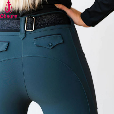 Mallas de equitación con logotipo de silicona personalizado, asiento completo, para montar a caballo, leggings deportivos para mujer, pantalones de montar