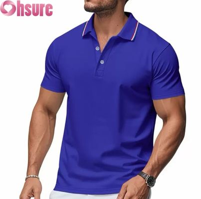 OEM Impresión de logotipos personalizados de los hombres para camisas de polo de verano de oficina gimnasio ropa de trabajo casual en blanco impresa XS-2XL patrón sólido de punto