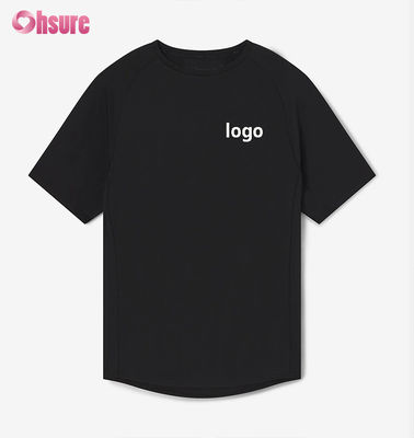 Camiseta de gimnasio personalizada para hombre, de secado rápido, camiseta de entrenamiento, transpirable, manga raglán, ligera, poliéster y spandex - Tejido de 300 g/m²
