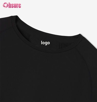 Camiseta de gimnasio personalizada para hombre, de secado rápido, camiseta de entrenamiento, transpirable, manga raglán, ligera, poliéster y spandex - Tejido de 300 g/m²