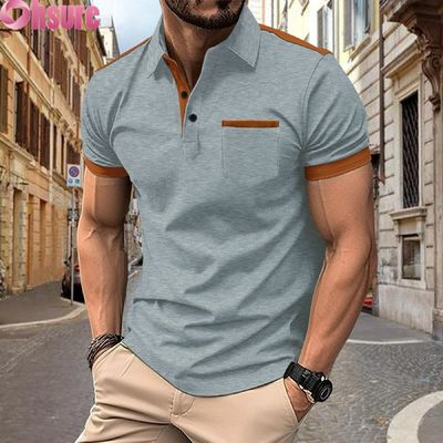 OEM Impresión de logotipos personalizados de los hombres para camisas de polo de verano de oficina gimnasio ropa de trabajo casual en blanco impresa XS-2XL patrón sólido de punto