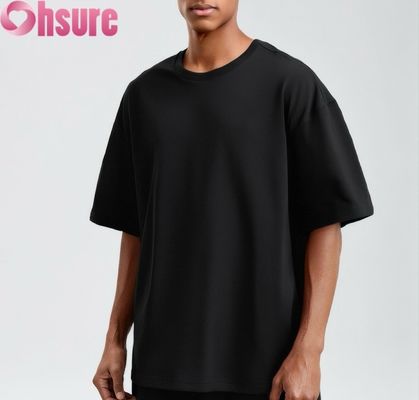 Camiseta de algodón premium para hombre 2025, ajuste regular casual, suave, transpirable, patrón liso, tejido de punto, venta al por mayor