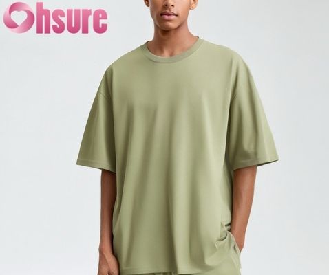 Camiseta de algodón premium para hombre 2025, ajuste regular casual, suave, transpirable, patrón liso, tejido de punto, venta al por mayor