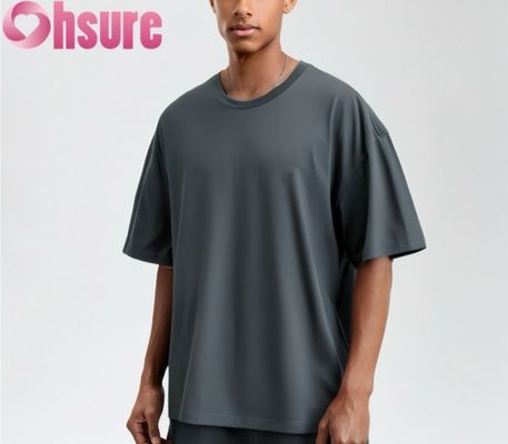Camiseta de algodón premium para hombre 2025, ajuste regular casual, suave, transpirable, patrón liso, tejido de punto, venta al por mayor