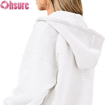 Sudadera con capucha de gran tamaño con patrón personalizado para mujer, estampado de letras bordadas en 3D, suéter de punto, manga raglán informal holgada con capucha