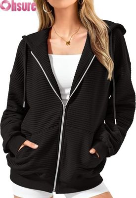 Sudadera con capucha de gran tamaño con patrón personalizado para mujer, estampado de letras bordadas en 3D, suéter de punto, manga raglán informal holgada con capucha