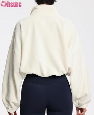 Camiseta de sudadera de manga larga con cremallera con hombro elástico para comodidad