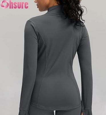 Logotipo personalizado chaqueta deportiva femenina con zip para entrenamiento con capucha ligera chaqueta deportiva para mujeres