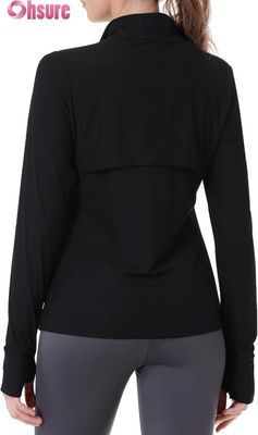 Chaquetas de correr para mujeres, chaqueta de entrenamiento con cremallera completa chaqueta deportiva de gimnasio atlético con bolsillos de cremallera