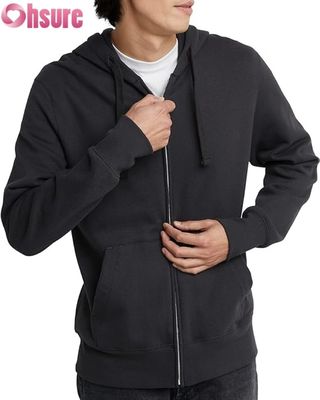 Logotipo personalizado de alta calidad con capucha para hombres con sudor con pantalón de deporte Conjunto gris con patrón sólido Bolsillos de algodón estilo sencillo
