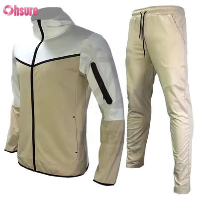 Conjuntos deportivos de 2 piezas de ropa de entrenamiento personalizada, conjunto de dos piezas con cremallera para correr en el gimnasio para hombre
